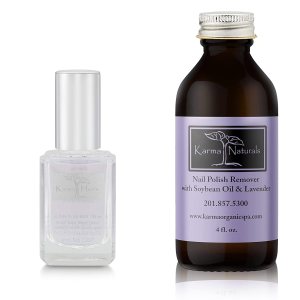 Karma Organic Removedor de esmalte de uñas y paquete base y capa superior 2 en 1  Quitaesmalte de uñas Beauty Natural Soja Lavanda (4FL-Oz) dos en Karma Organic Removedor de esmalte de uñas y paquete base y capa superior 2 en 1  Quitaesmalte de uñas Beauty Natural Soja Lavanda (4FL-Oz) dos en
