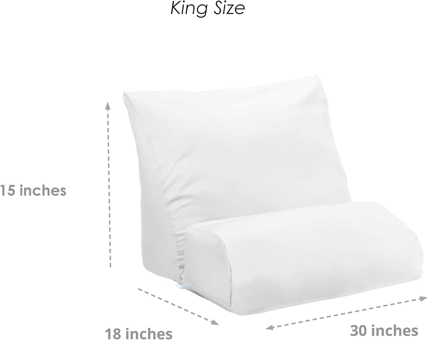 Contour Flip Pillow 10 en 1 Almohada de soporte corporal de cuña para cama, tamaño King, funda protectora de almohada blanca