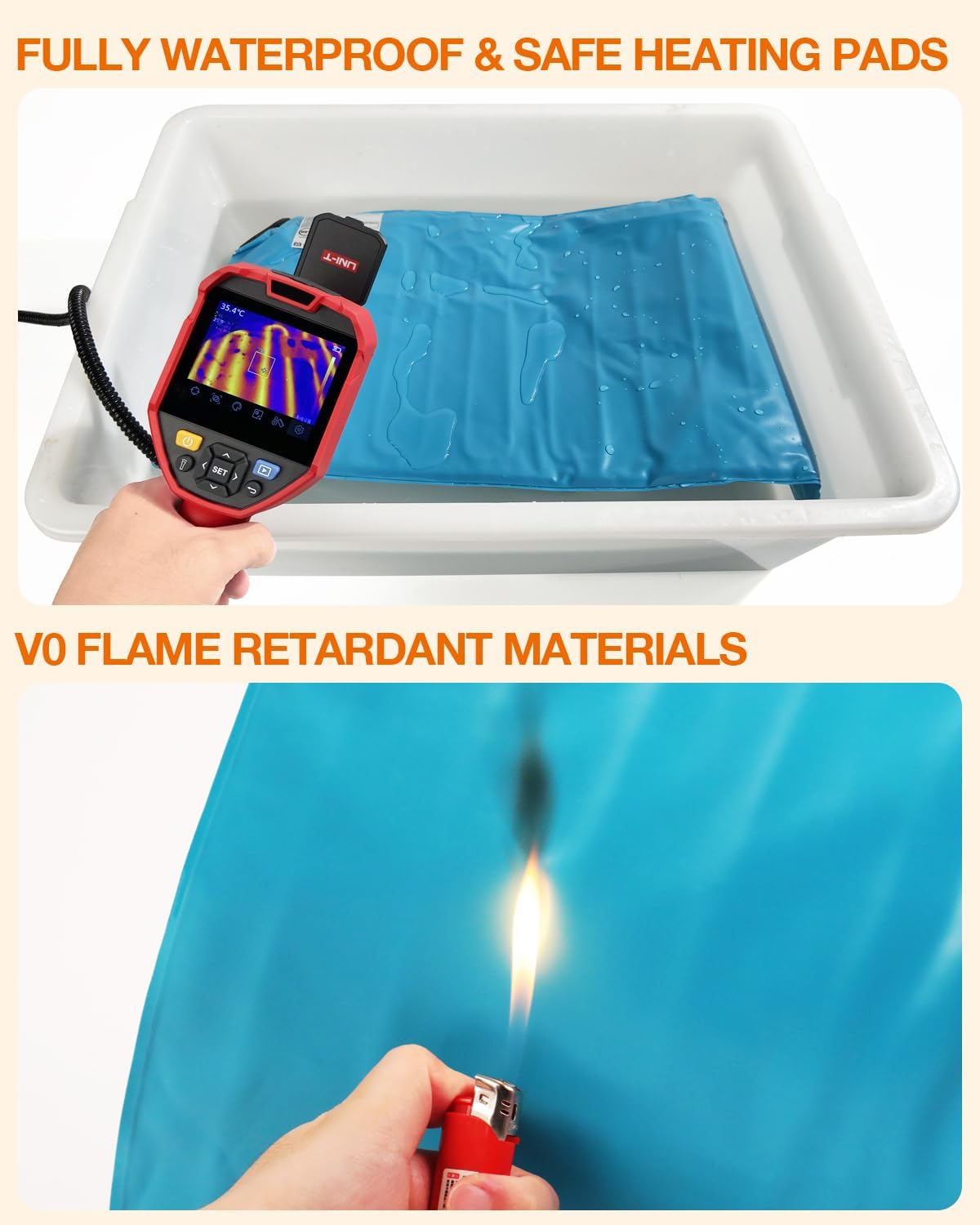 Almohadilla térmica eléctrica para mascotas, manta térmica eléctrica para perros y gatos, manta cálida impermeable con cable resistente a las