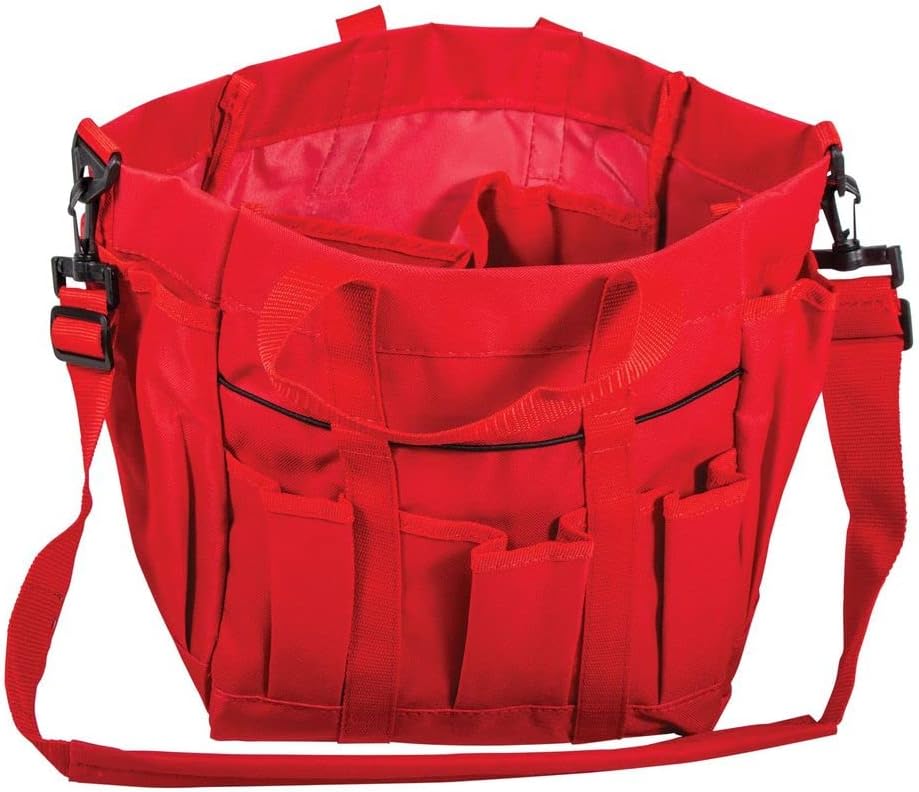 Dura-Tech Bolsa de aseo de lujo  Color Borgoña Deluxe Grooming Tote  Esencial estable para todos los amantes de los caballos  Organiza los