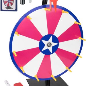 JstFrU Rueda giratoria de premio de 12 pulgadas, 12 ranuras de color, ruleta de mesa, rueda giratoria de fortuna, con marcador de borrado en seco y JstFrU Rueda giratoria de premio de 12 pulgadas, 12 ranuras de color, ruleta de mesa, rueda giratoria de fortuna, con marcador de borrado en seco y