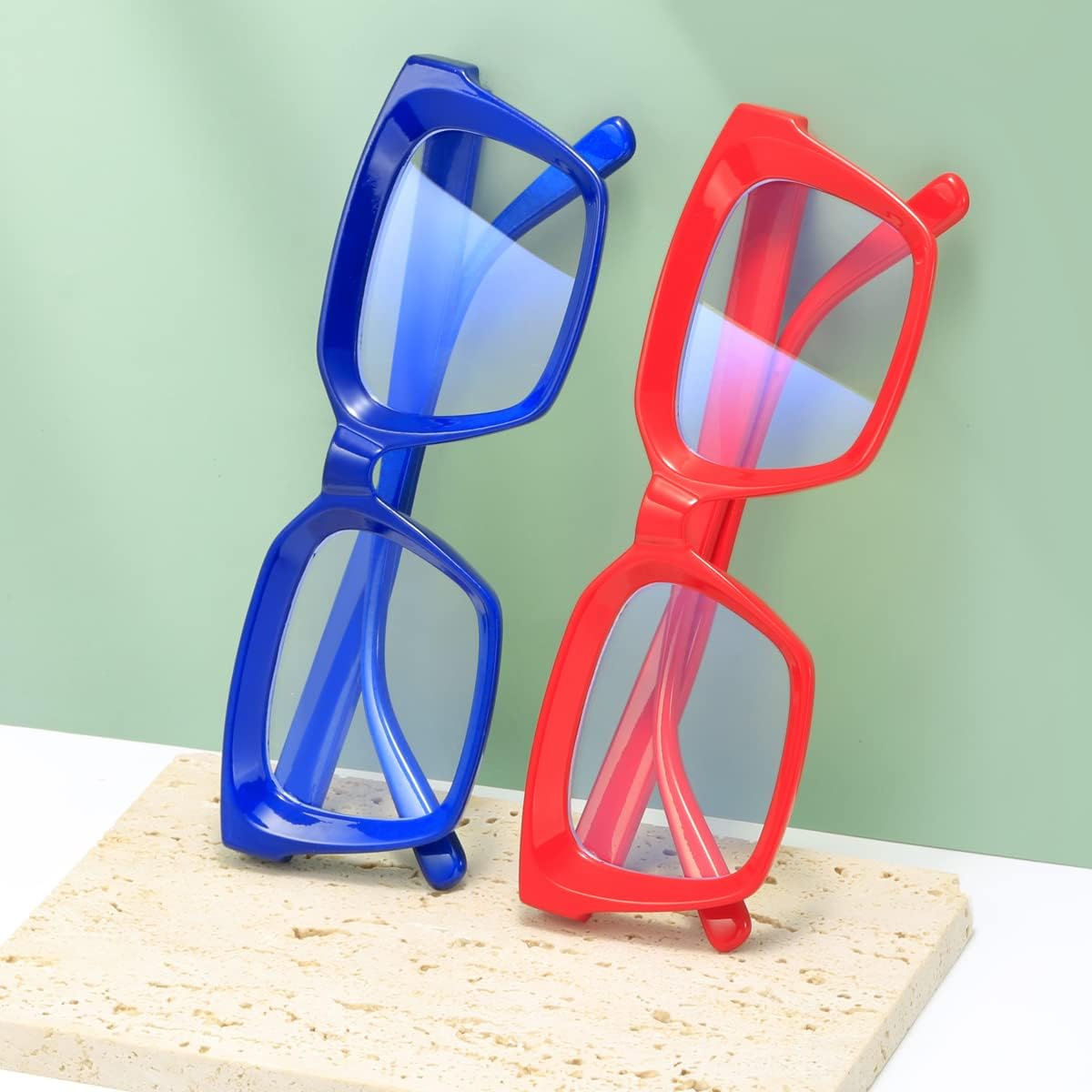 Lentes de bloqueo de luz azul, para lectura en computadora, juegos, televisión, teléfonos, gafas para mujeres y hombres, marco cuadrado grueso 2105