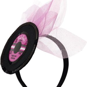Amscan Nifty – Diadema para disfraz de fiesta temática de los años 50, accesorio para la cabeza y sombreros, talla única, negrorosa Amscan Nifty – Diadema para disfraz de fiesta temática de los años 50, accesorio para la cabeza y sombreros, talla única, negrorosa