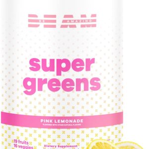 BEAM be Amazing Super Greens – Polvo con prebióticos, enzimas digestivas y antioxidantes  Suplementos energéticos, 18 frutas y 8 verduras  Mezcla de BEAM be Amazing Super Greens – Polvo con prebióticos, enzimas digestivas y antioxidantes  Suplementos energéticos, 18 frutas y 8 verduras  Mezcla de