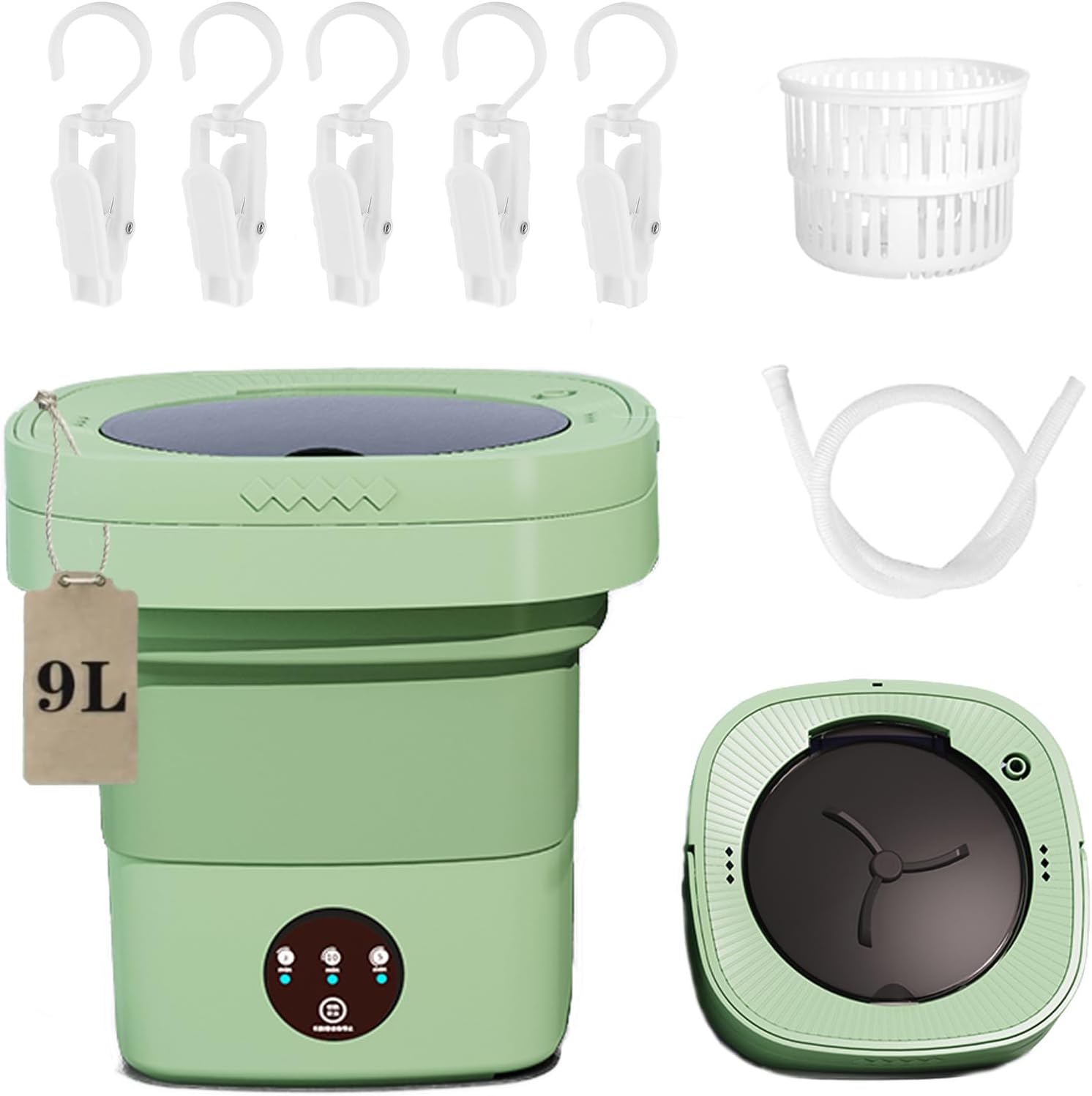 portable washing machine,mini washing machine9Litre large capacity foldable washing machine,washing machine suitable for Travel, RV, Camping, Home