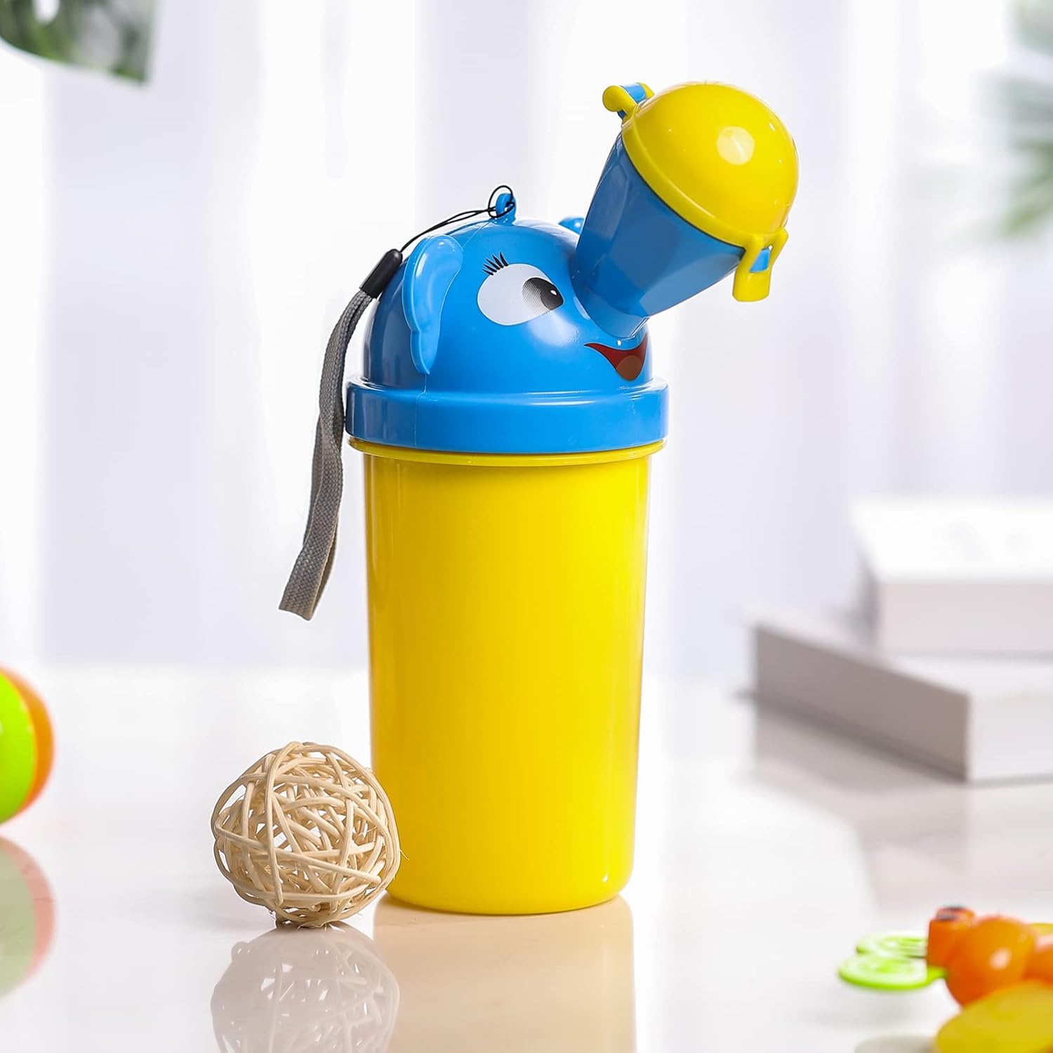 NUOBESTY Botella de orina para niños, orinal portátil para orinal, taza de entrenamiento de orina de emergencia para acampar al aire libre, viajes