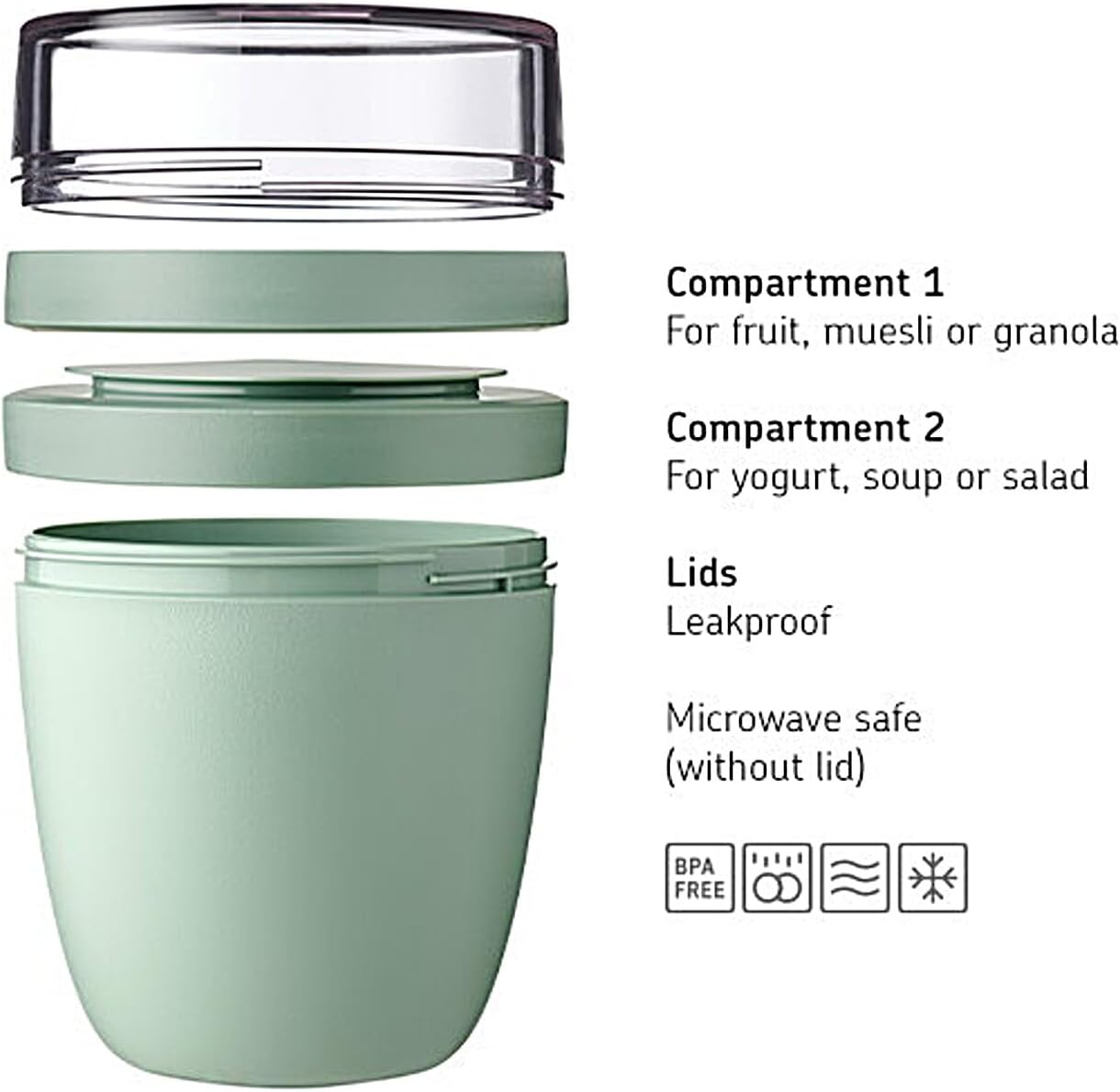 Mepal Almuerzo Ellipse Mini – Nordic Black