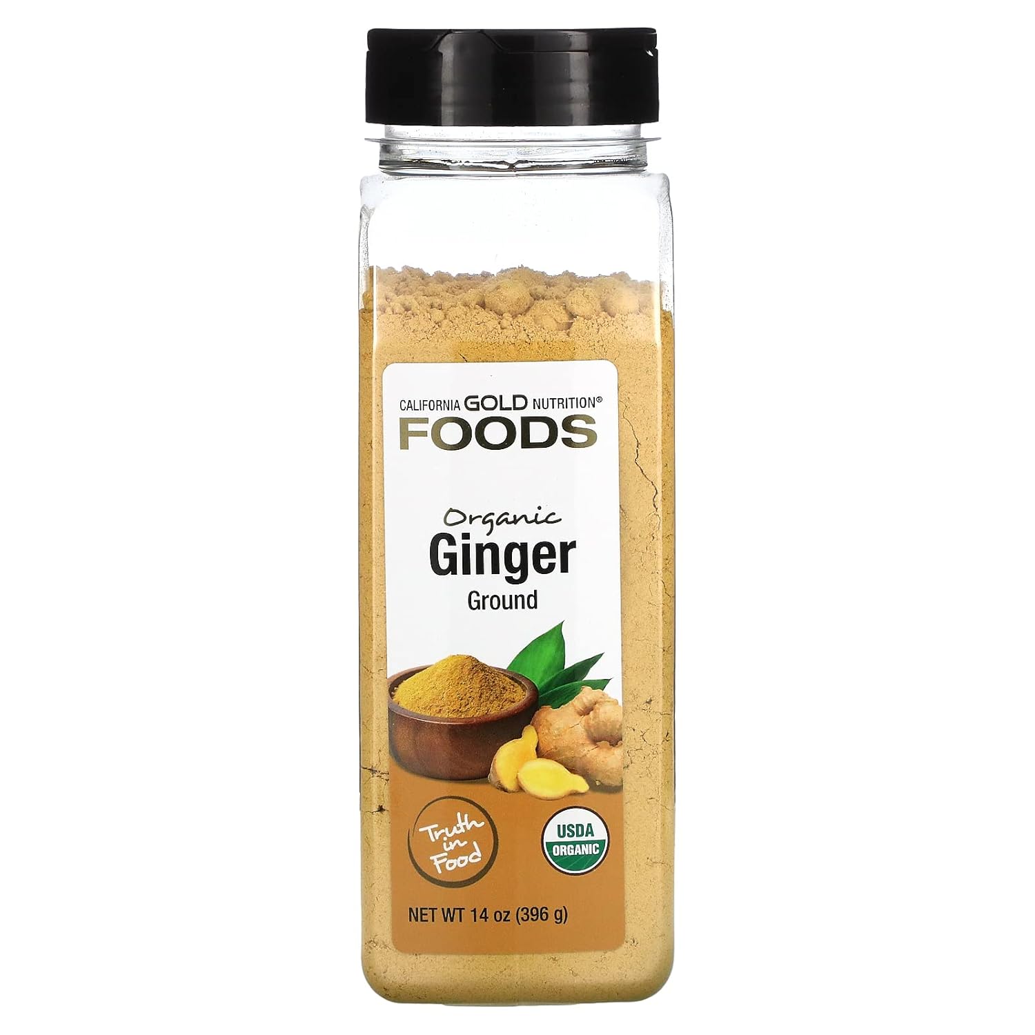California Gold Nutrition Alimentos, Jengibre orgánico, Molido, 14 oz (396 g)