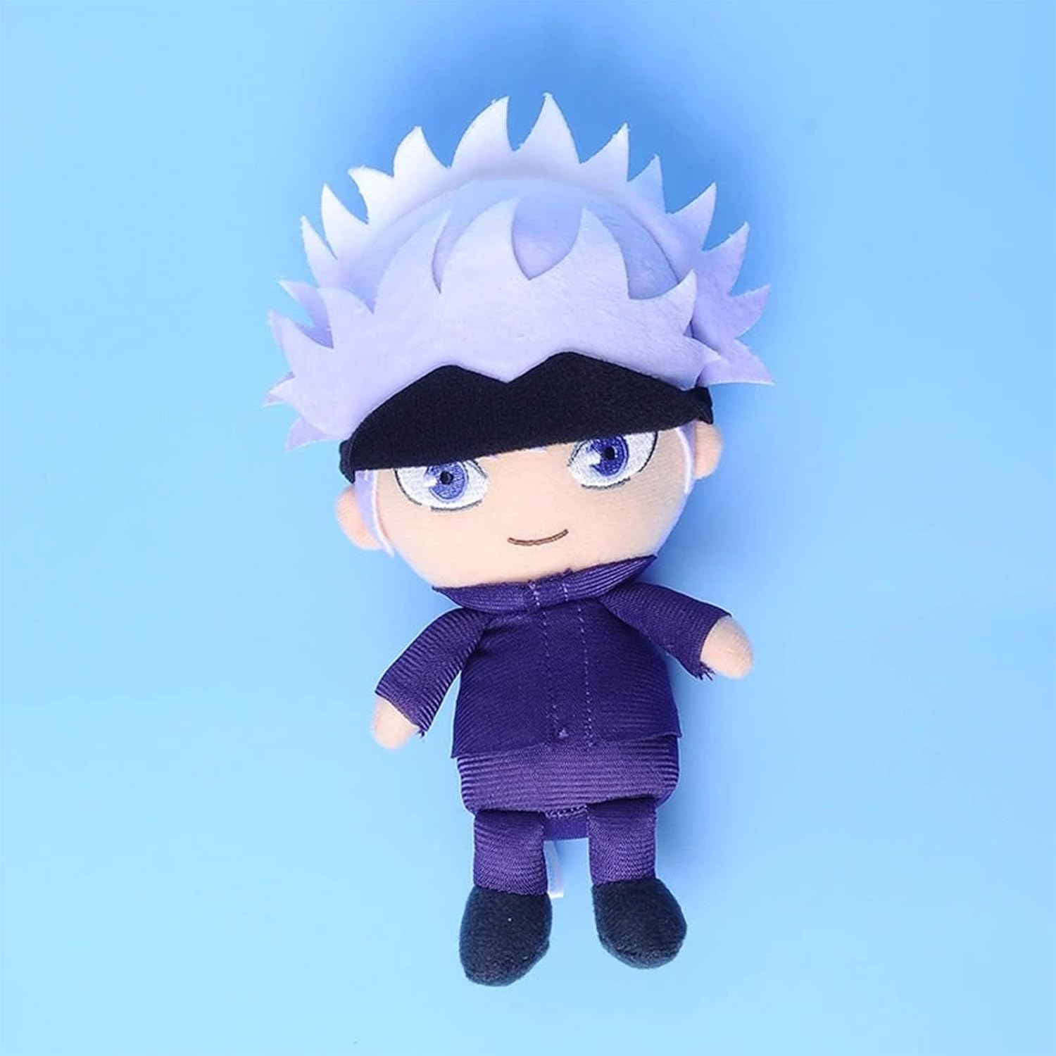 AMNPOLEN Figura de peluche con parche que se puede abrir, muñeco de peluche de anime Gojo Satoru, llavero de juguete, paquete de bolsas colgantes