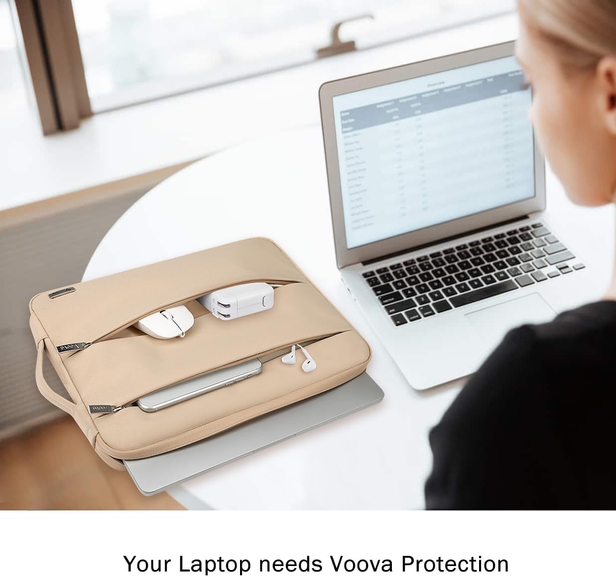 Voova Funda para laptop compatible con MacBook AirPro M2 M1 2016-2022 de 13.3 pulgadas Surface Pro X  98, 13.5 Surface Laptop 54, funda impermeable