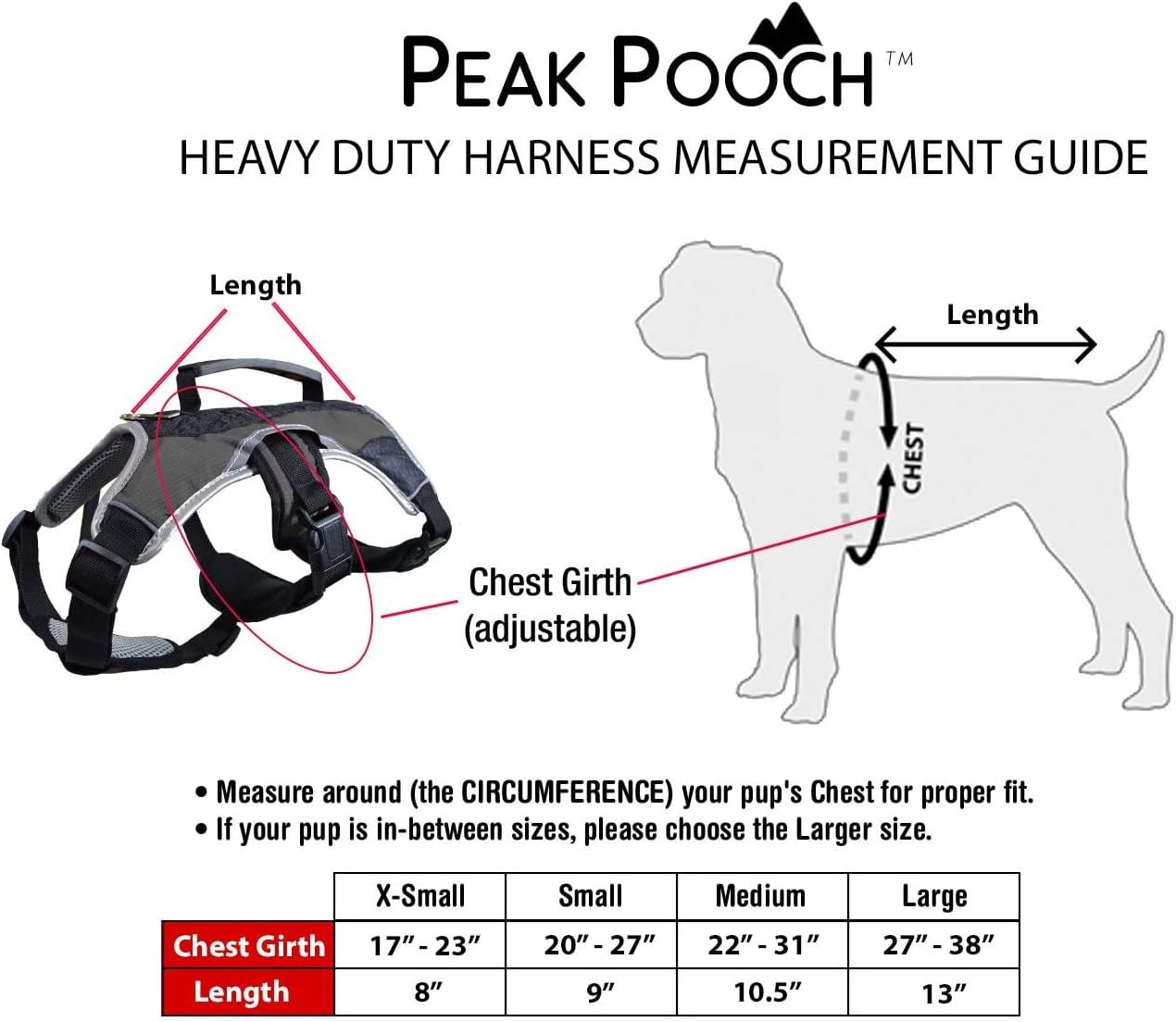 Peak Pooch – Arnés para perro sin tirones – Chaleco acolchado de tela de malla con ribete reflectante, asas de elevación, correas de velcro y