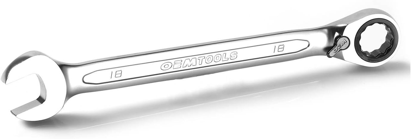 OEMTOOLS 23988 Juego de llaves de trinquete reversibles RingStop de 12 piezas, métricas, juego de llaves combinadas de trinquete métricas de 12