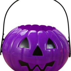 Cubo de Halloween, calabaza de Halloween, cubo de caramelo de calabaza de plástico para dulce o truco, cesta de calabaza desmontable, suministros Cubo de Halloween, calabaza de Halloween, cubo de caramelo de calabaza de plástico para dulce o truco, cesta de calabaza desmontable, suministros