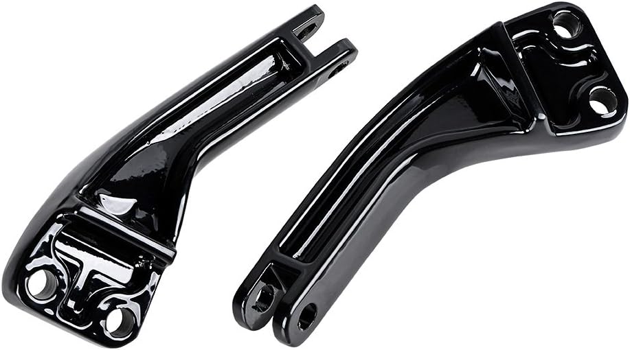 Astra Depot Soporte para estribera trasera negra compatible con Harley Dyna FXD Fat Street Bob Wide Super Glide Low Rider 2006-2017