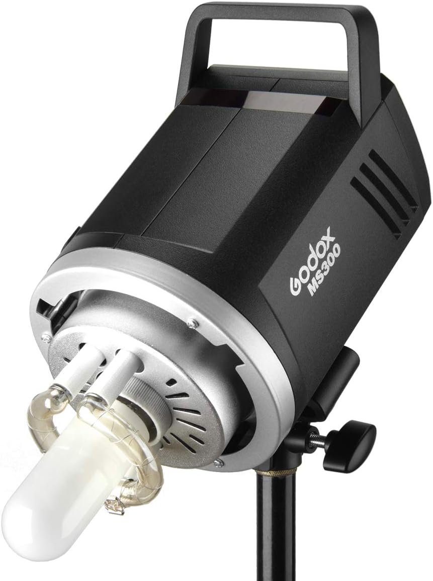 Godox MS300 300WS GN58 Flash Studio Strobe Monolight con montaje Bowens, sistema inalámbrico Godox 2.4G incorporado, tiempo de reciclaje de 0.1