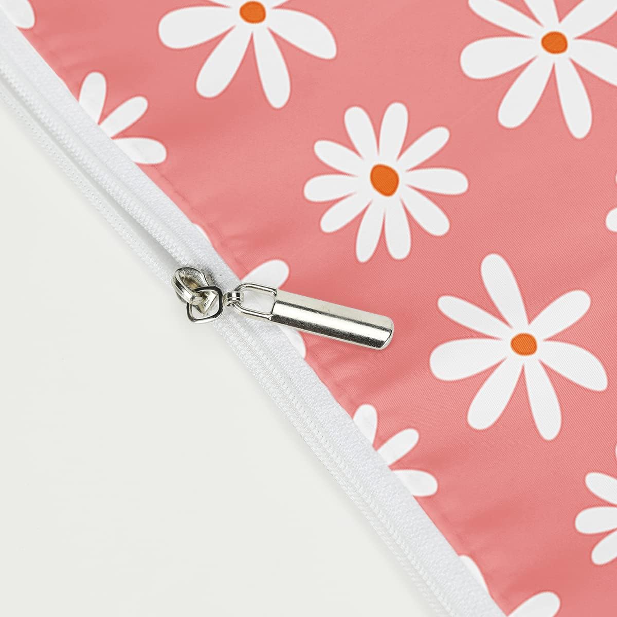 zcyxuuw Bolsa de maquillaje impermeable, bolsa de viaje para cosméticos, bolsa de aseo para mujer, flor retro hippie arco iris, decoración de