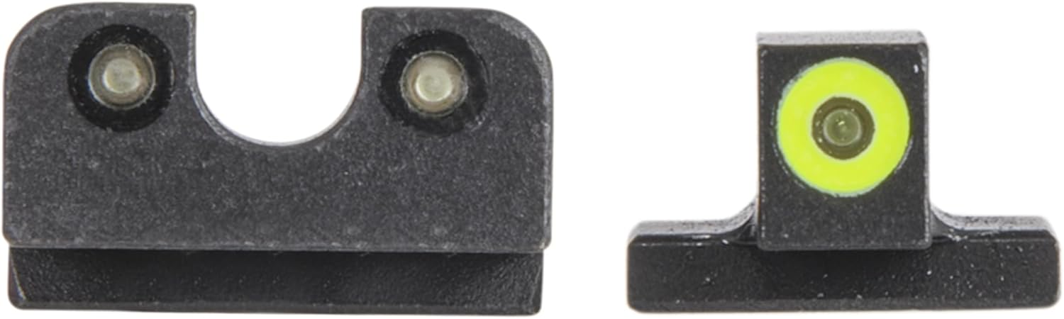 MEPRO Hyper-Bright tritium Night Sights Compatible with Canik TP Series (New Models), Green tritium dots,Extra Bright Colored Front photoluminescent