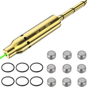 Nihowban Cal. 0.354 in38spl.357MAG 223Rem .17HMR.177CAL .22lLR Especial Green Laser Boresighter Laser Bore Sight con 6 baterías Fit Revolvers Nihowban Cal. 0.354 in38spl.357MAG 223Rem .17HMR.177CAL .22lLR Especial Green Laser Boresighter Laser Bore Sight con 6 baterías Fit Revolvers
