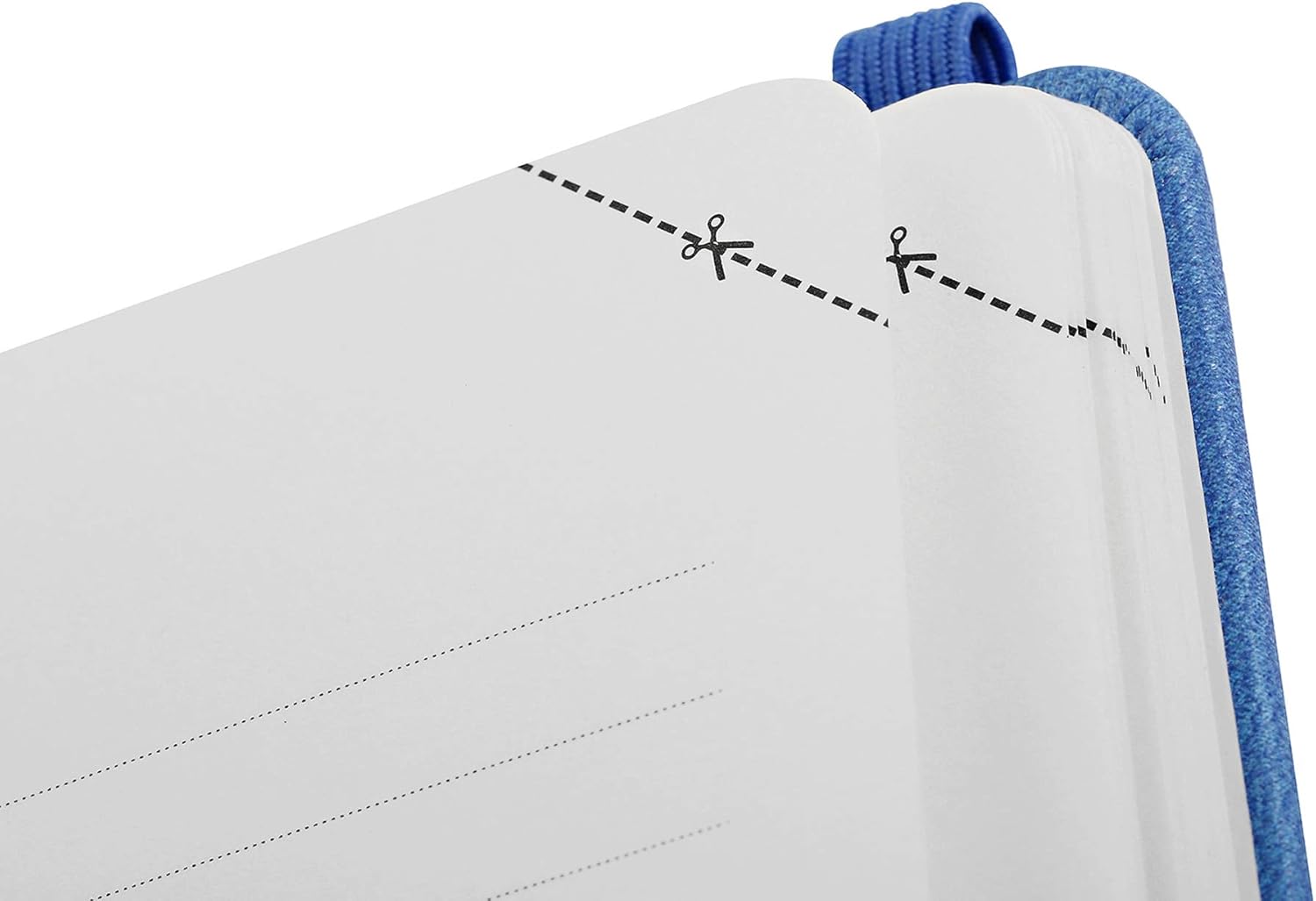 The Why Journal Classic Cuaderno  Diario de tapa dura duradera a rayas con bolsillo, papel marfil grueso, tamaño A5, cierre elástico, soporte para