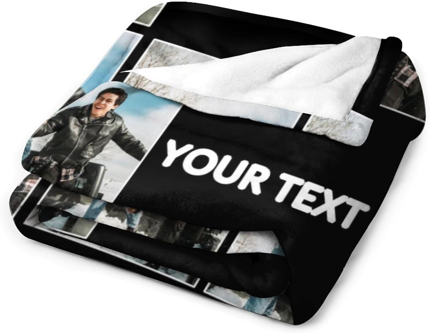 Mantas personalizadas con fotos, manta suave personalizada hecha en Estados Unidos, manta de 6 fotos para mujeres, hombres, amigos, papá, mamá,
