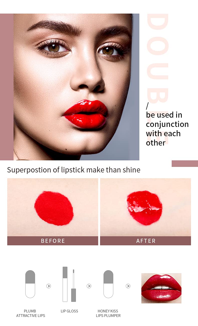 Juego de relleno de labios, suero natural para el cuidado de los labios, máscara de labios, brillo de labios, potenciador de labios para más