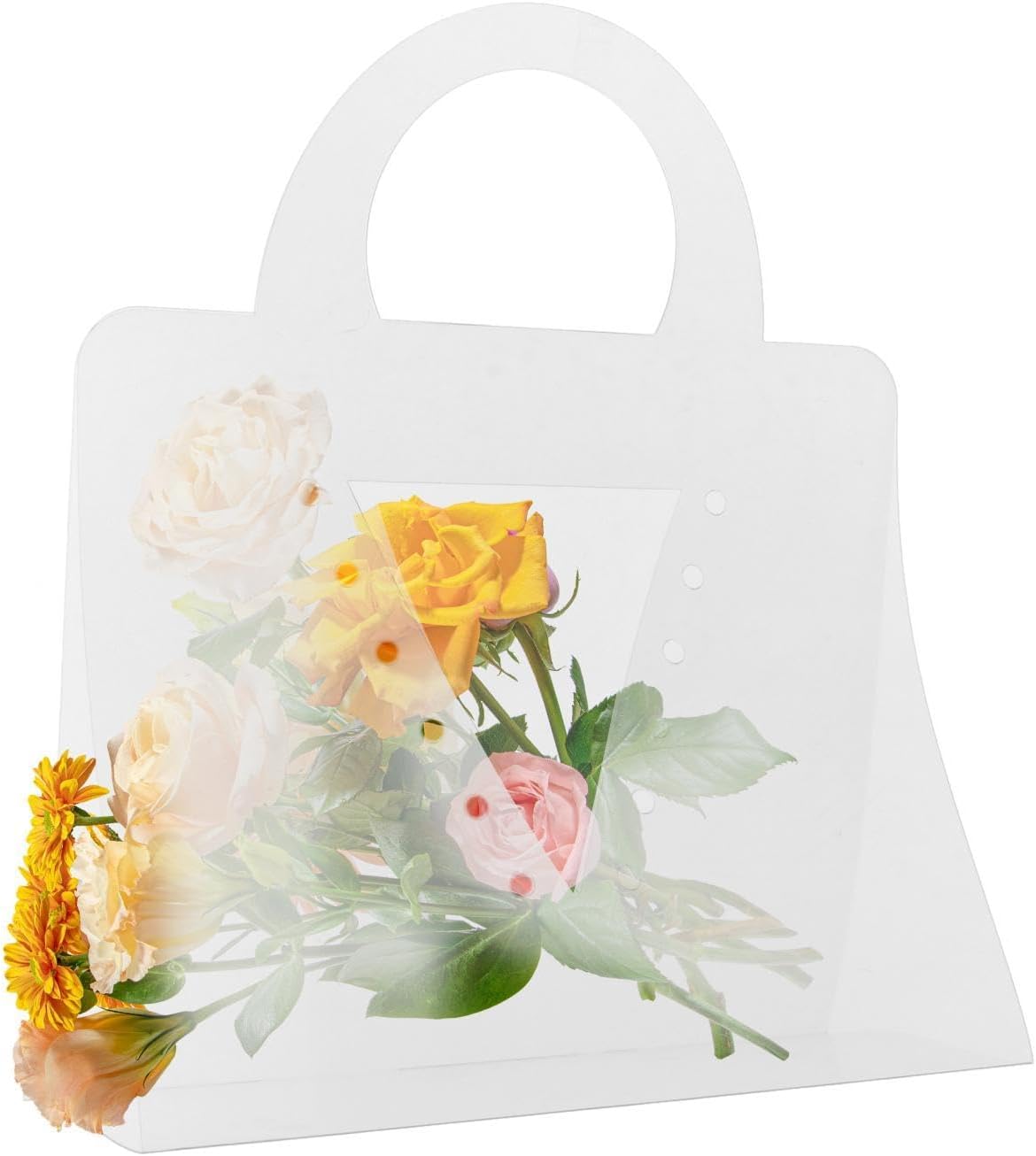 Esquirla Bolsa de ramo de flores transparente, bolsa de regalo de flores, bolsa de regalo de alta capacidad, bolsa de embalaje de flores frescas