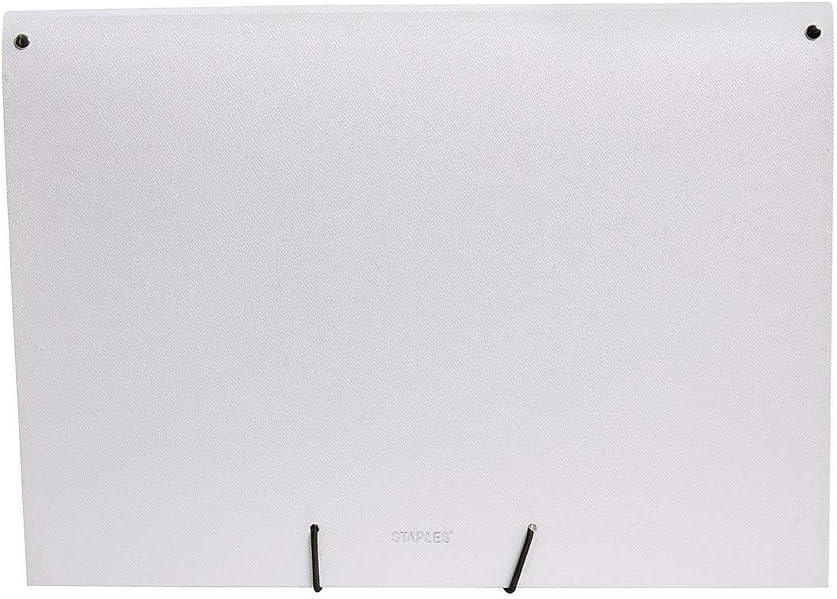 Staples 2806370 – Carpeta expansible reforzada de plástico con 13 bolsillos, tamaño carta, color blanco