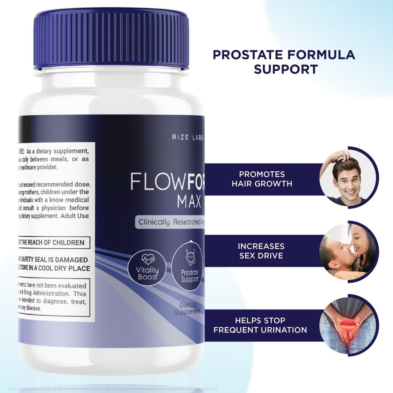 Pastillas FlowForce Max, suplemento dietético totalmente natural para mejorar la fuerza, cápsulas FlowForce Max Extra Strength para promover la