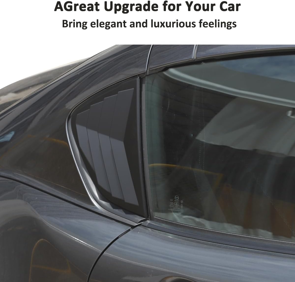 Rejillas de ventana lateral trasera de automóvil para Mazda MX-5 ND 2015-2023, persianas triangulares de vidrio, accesorios exteriores (solo se