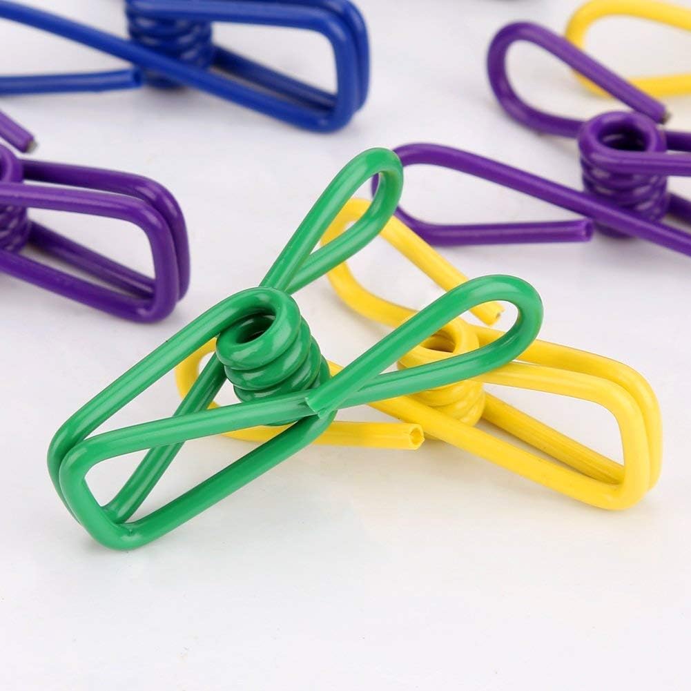 Yansanido – Juego de 30 clips de alambre de acero de 2 pulgadas (30 unidades), varios colores