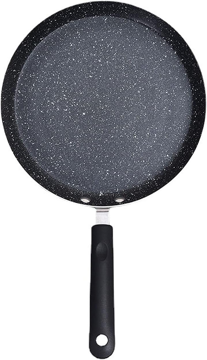 Goldmeet Sartén para tortillas, sartén antiadherente de 8 pulgadas con asa, sartén fácil de limpiar, sartén de aluminio para huevos, herramienta de