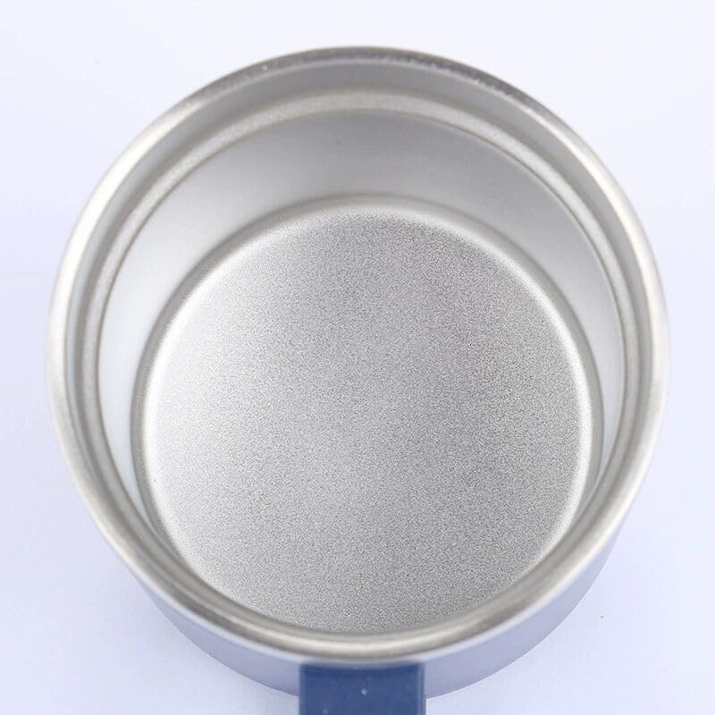 Gteller Taza de café de 12 onzas con asa, vaso de acero inoxidable de doble pared aislado Lowball que mantiene el calor y el frío (azul marino)