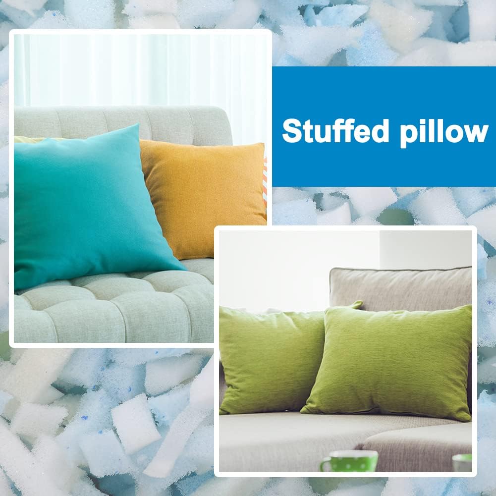 Jmuiiu Relleno de espuma viscoelástica triturada de 8.82 oz8.81 onzas para almohadas, puf, muñecas, sofás, animales de peluche de Navidad,