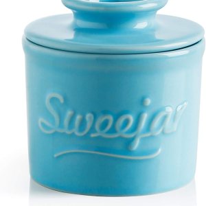 SWEEJAR Mantequilla de porcelana, manteca francesa mantiene la mantequilla fresca, suave y untable, sirve mantequilla fácil para los amantes del SWEEJAR Mantequilla de porcelana, manteca francesa mantiene la mantequilla fresca, suave y untable, sirve mantequilla fácil para los amantes del