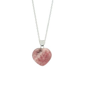 Heart Pendant Necklace, Natural Rhodochrosite Necklace, Pink Heart Necklace, Rhodochrosite Jewelry, Everyday Wear, 925 Silver 16+2 inch Adjustable Heart Pendant Necklace, Natural Rhodochrosite Necklace, Pink Heart Necklace, Rhodochrosite Jewelry, Everyday Wear, 925 Silver 16+2 inch Adjustable