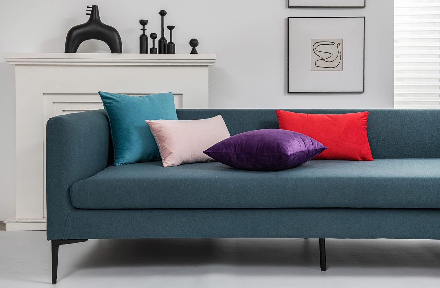 Dezene – 2 fundas decorativas de terciopelo para almohada