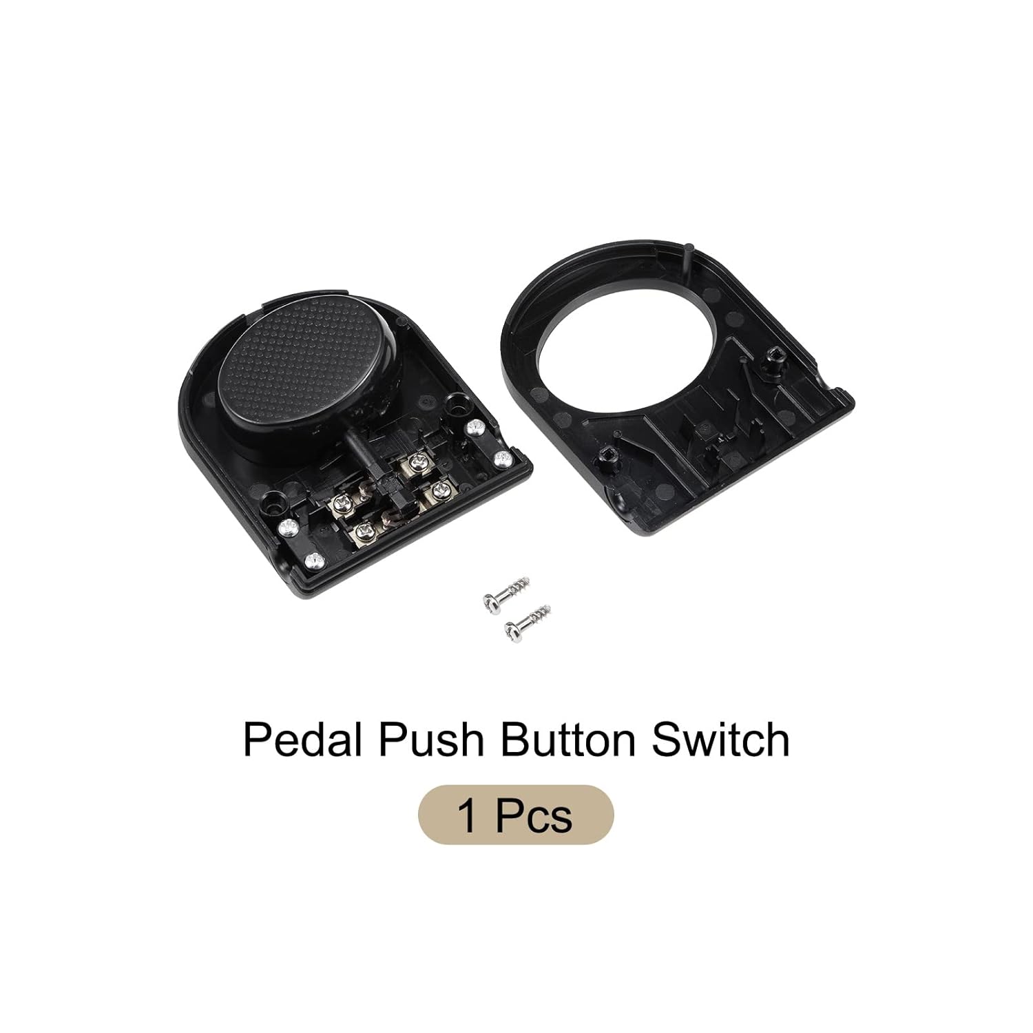 Interruptor de botón de pedal ONOFF Iluminación de la lámpara Interruptor de control de pie, para luces de piso de mesa – Negro1 unidad