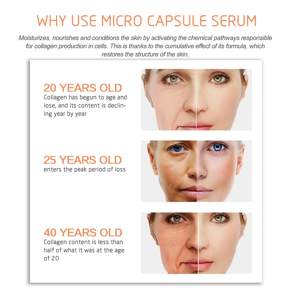 360 Micro Capsule Serum, suero antiarrugas con ácido hialurónico, hidratante y reparador de esencia, desvanece las líneas finas y reafirma la piel