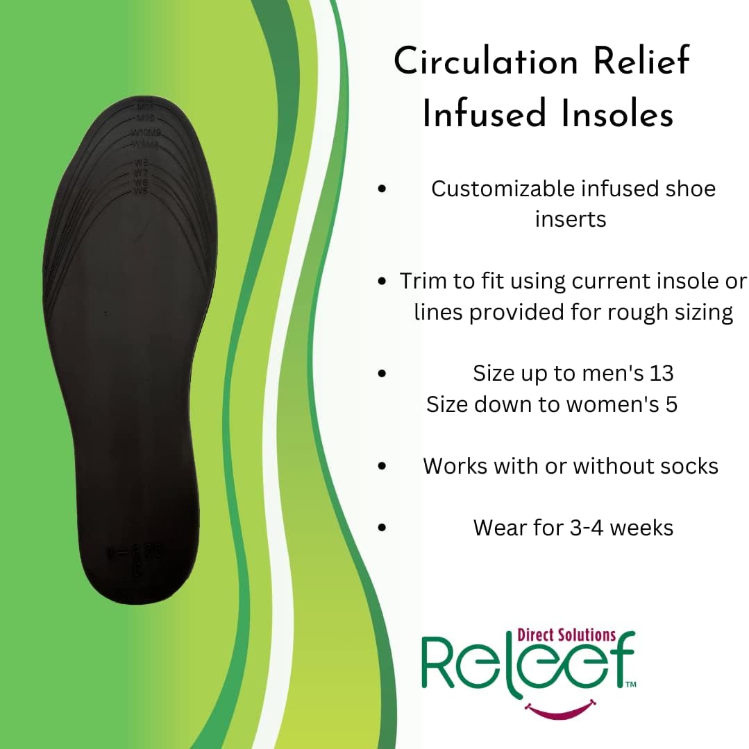 Plantillas de circulación flujo sanguíneo mejorado, ingredientes naturales, insertos de zapatos recortados a medida, camina con vitalidad, bienestar