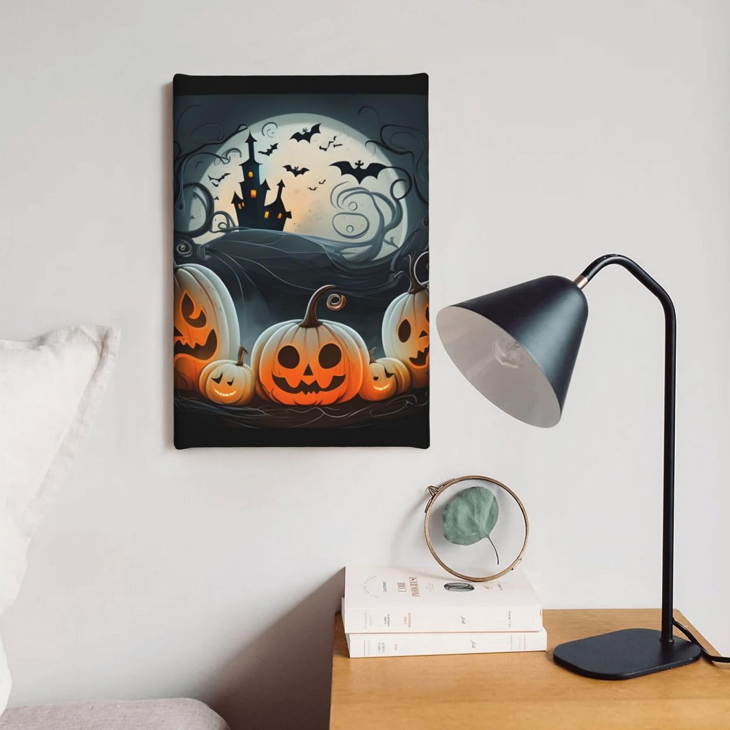 yvkew Lienzo decorativo para pared de Halloween, decoración del hogar, pinturas de arte abstracto, regalos, arte moderno, decoración para oficina,