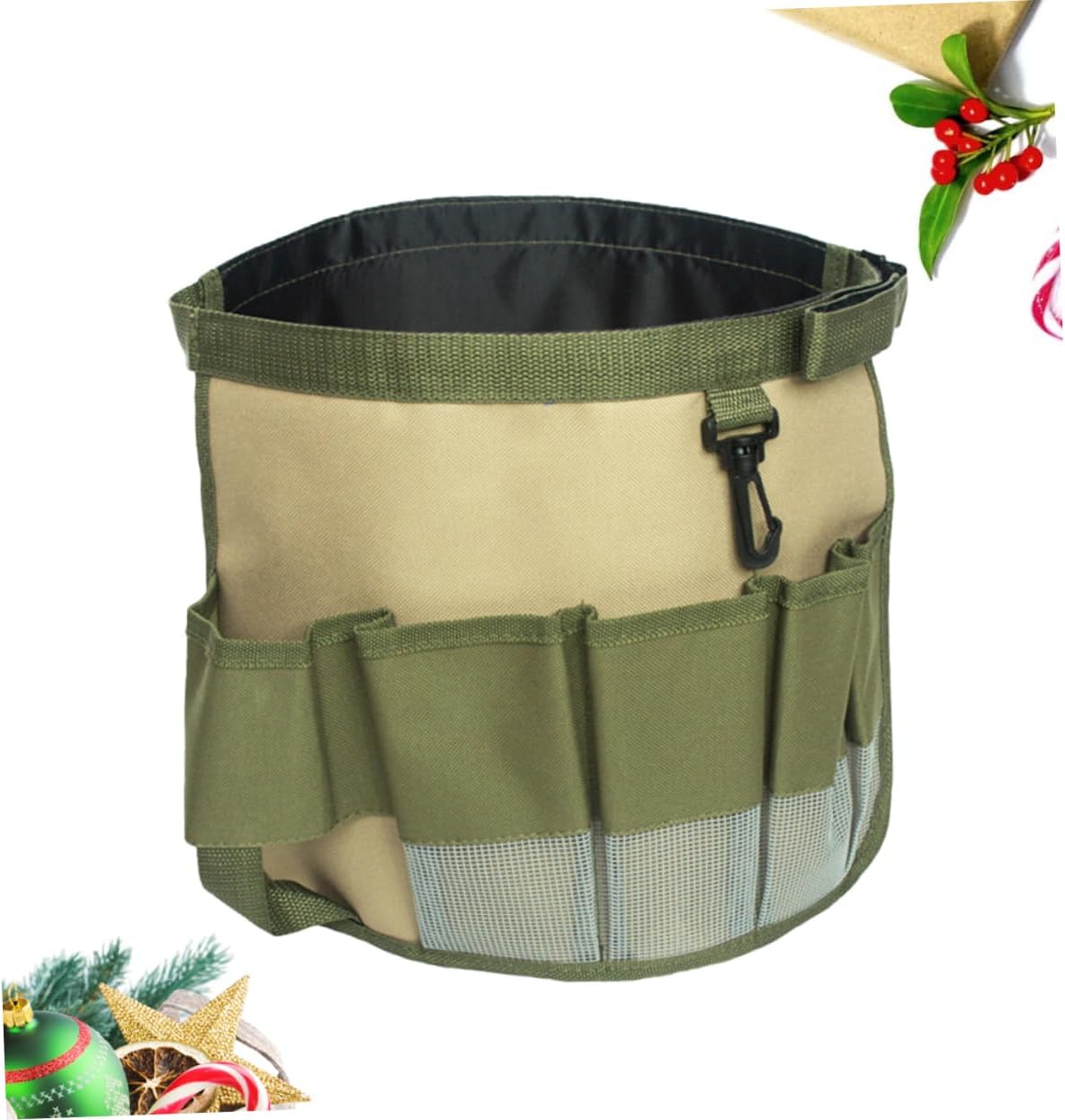 Happyyami 1 bolsa de herramientas de jardín, bolsa de cubo de jardín, bolsa de almacenamiento plegable, bolsa de almacenamiento ajustable para