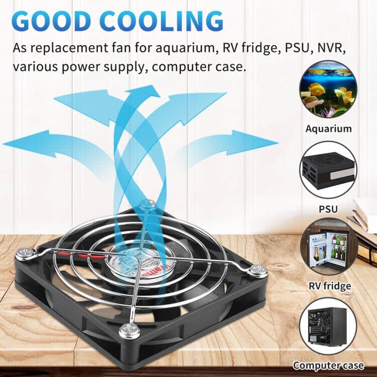 Wathai Ventilador Coolng de 3.150 in x 0.591 in 12 V CC 2 pines doble bola de alto rendimiento sin escobillas ventilador de caja