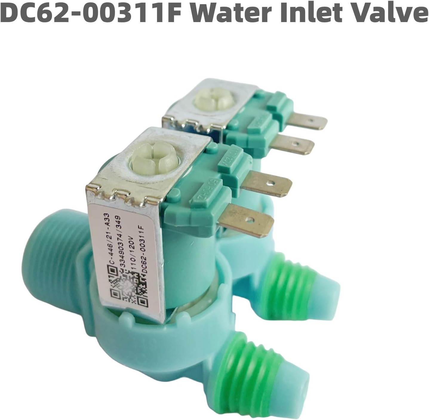 DC62-00311F Válvula de entrada de agua compatible con lavadora Samsung, reemplaza los recambios de la válvula electromagnética WA40J3000AW,