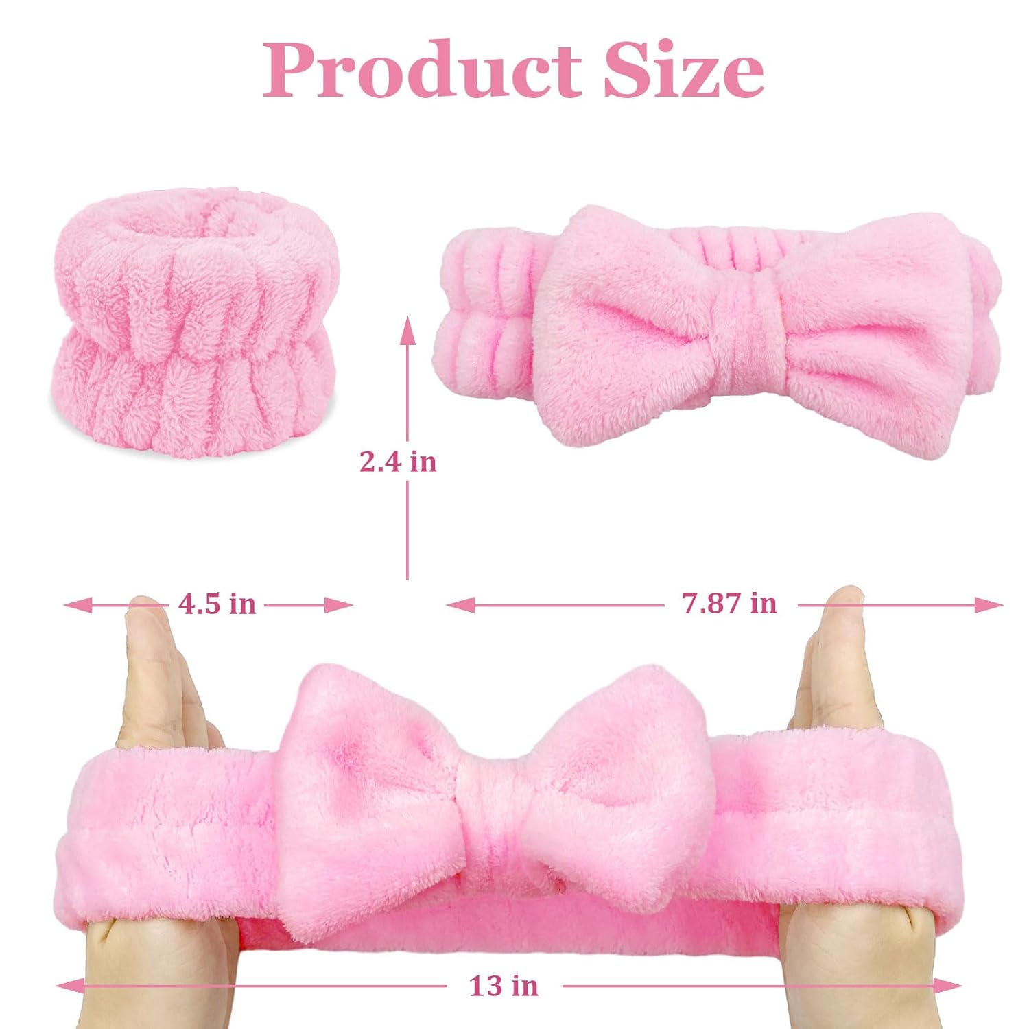 6 diademas de maquillaje, diadema para lavar la cara, diadema de spa para lavar la cara y pulseras a juego, estilo lindo, diademas peludas para el