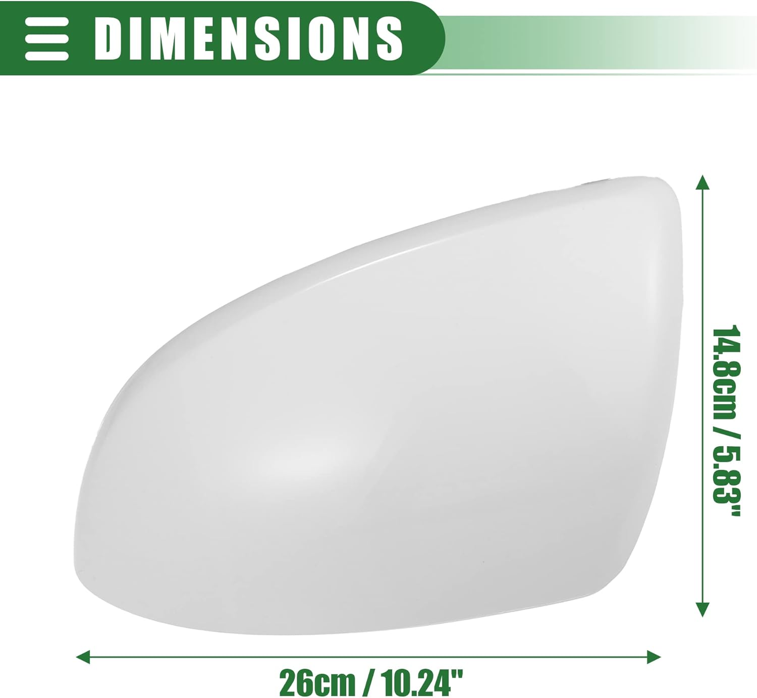 Motoforti Tapa para espejo retrovisor izquierdo, para Mazda 2 DEMIO 2007-2014, ABS, GS1E691N1A23 GS1E-69-1N7A-87 69-1N7A, color blanco