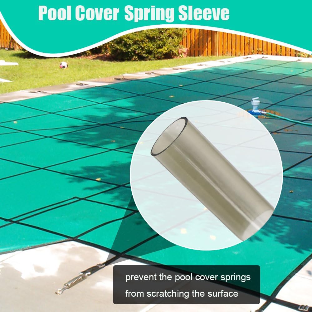 10 fundas de seguridad para piscina en el suelo, fundas para resortes de cubierta de piscina, cubierta protectora de resorte de vinilo