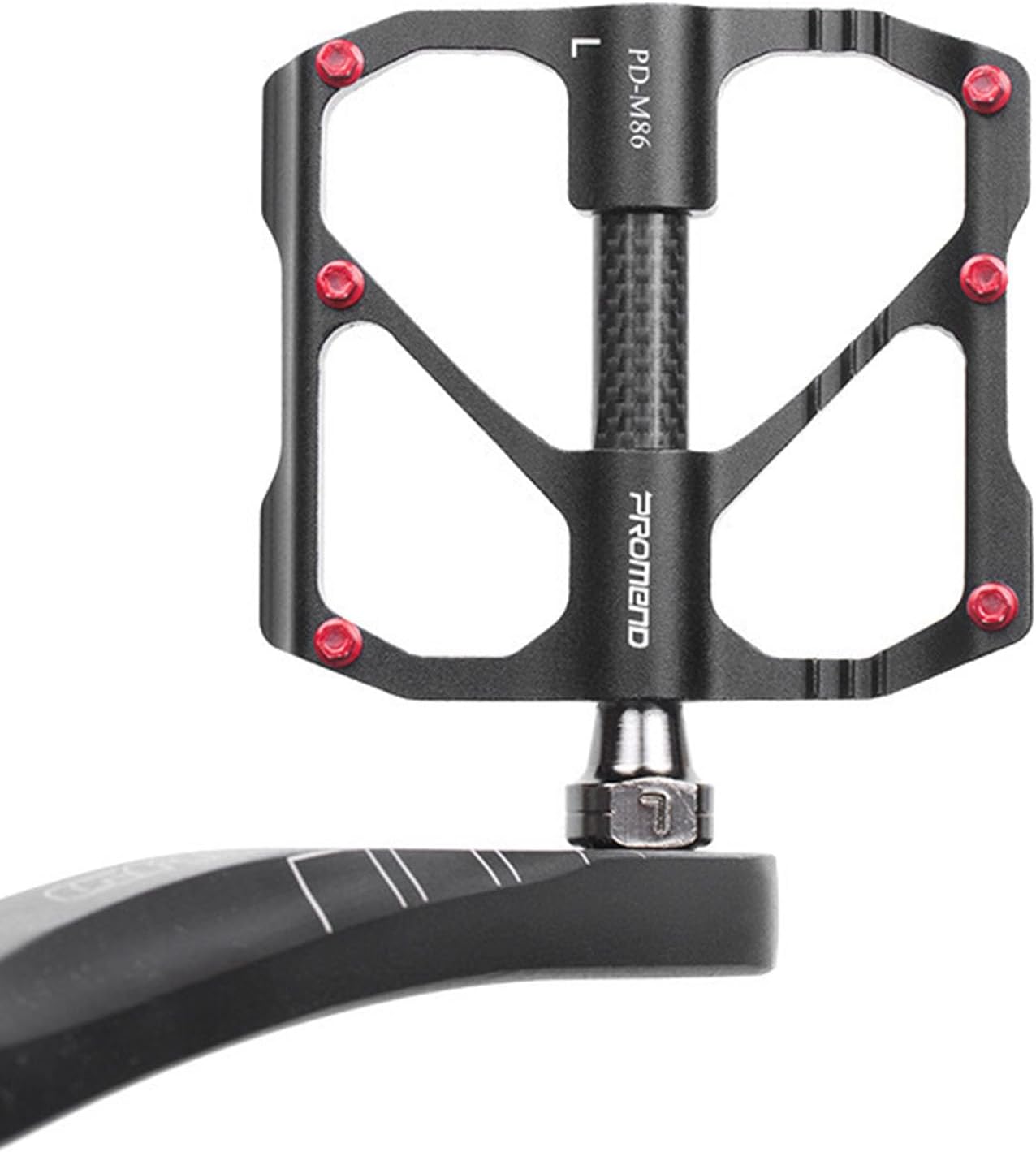 AleGuLu Pedales de bicicleta de montaña Pedales de bicicleta de aleación de aluminio 3 rodamientos de fibra de carbono tubo de eje ligero para