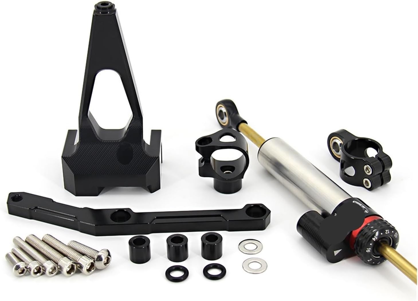 Amortiguador de motocicleta MT-09 MT09 para estabilizar la dirección de la motocicleta, soporte de montaje para Yamaha MT09 FZ09 2013-2019 (color
