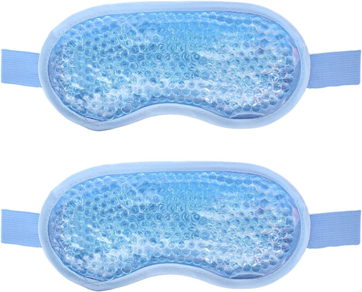 Máscara de gel para ojos, máscara refrescante para ojos, paquete de hielo reutilizable para ojos debajo de los ojos, paquete de tratamiento frío y