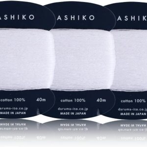 Daruma Sashiko Hilo 100% Algodón Tipo de Tarjeta (43.7 yd)x5 piezas con manual en inglés, juego de valores de costura y bordado (blanco) 01-2400-2015 Daruma Sashiko Hilo 100% Algodón Tipo de Tarjeta (43.7 yd)x5 piezas con manual en inglés, juego de valores de costura y bordado (blanco) 01-2400-2015